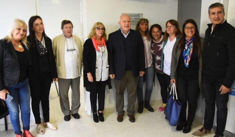 El gobernador Lifschitz visitó Rueda para ver las obras en esa localidad. Gentileza: prensa Gobierno de Santa Fe.