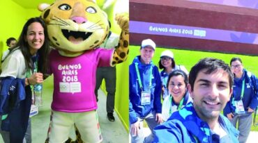 Guillermina Folmer junto a Pandi