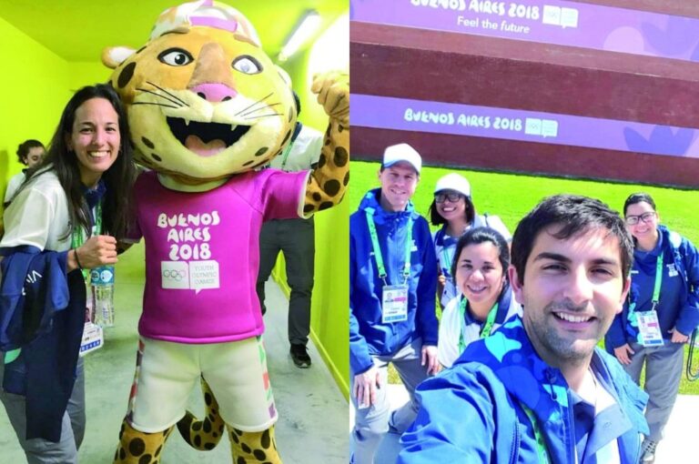 Guillermina Folmer junto a Pandi