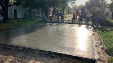 El trabajo se efectuó sobre Calle 43. Gentileza: prensa Municipalidad de Reconquista.