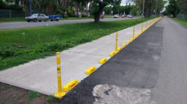 La obra es de 9 millones de pesos y se extenderá a lo largo de 2.700 metros desde el parque balneario municipal hasta el límite con Bella Italia. Gentileza: prensa Municipalidad de Rafaela.