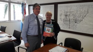 El ministro Garibay estuvo reunido con la intendenta Clérici. Gentileza: prensa Municipalidad de Cañada de Gómez.