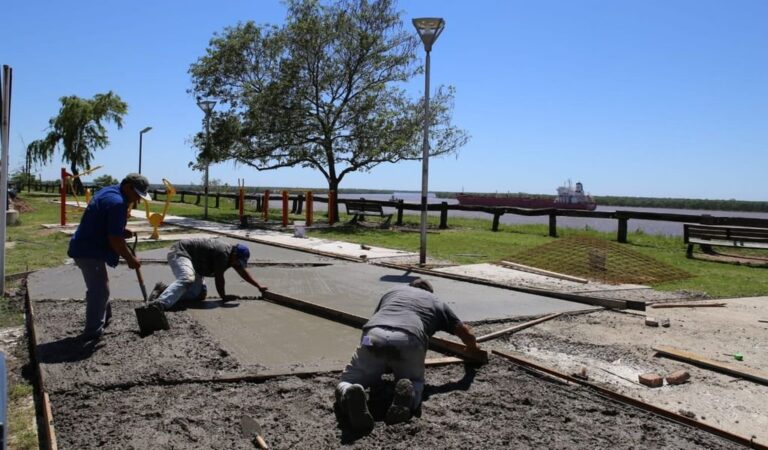 La estructura estará emplazada sobre un piso de goma