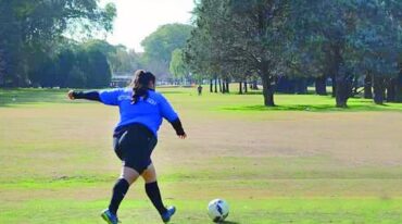 En el campo de golf