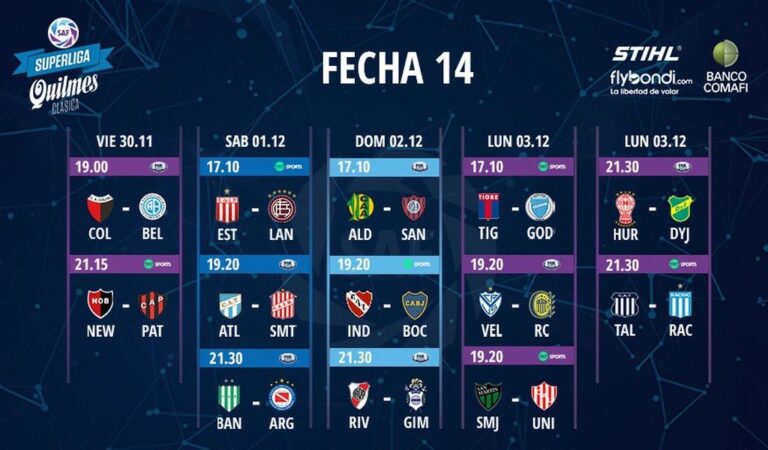 La fecha 14 arranca con el partido Colón-Belgrano. Gentileza: prensa Superliga.