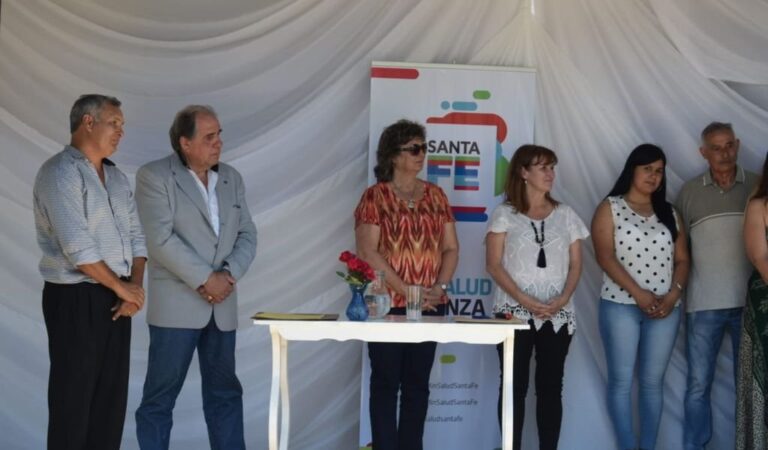 Los ministros Morini y Uboldi estuvieron en el acto. Gentileza: prensa Gobierno de Santa Fe.