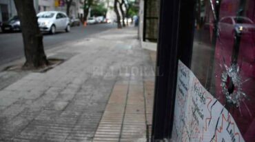 Los disparos quedaron en paredes cercanas al edificio público Marcelo Manera