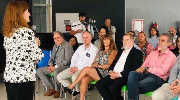 La ministra Andrea Uboldi habló en el Cemafe. Gentileza: prensa Gobierno de Santa Fe.