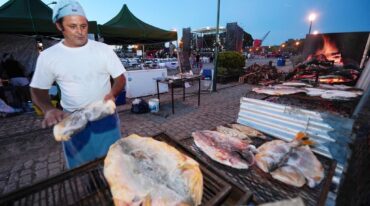 El pescado a la parrilla