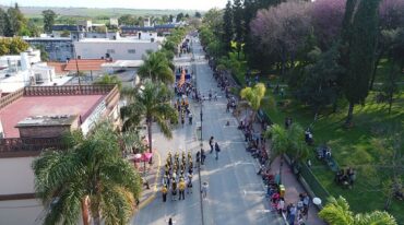 Vista aérea de parte de la ciudad conocida como la "Colina de la Esperanza". Municipalidad de Libertador San Martín
