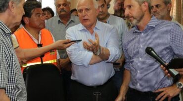 El ministro del Interior de la Nación estuvo con Lifschitz en Tostado. Gentileza.