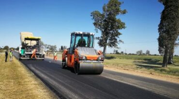 El tramo intervenido de la ruta provincial 6 presenta una longitud de 16 kilómetros y se desarrolla desde la intersección con la ruta nacional 19. Gentileza: prensa Gobierno de Santa Fe.