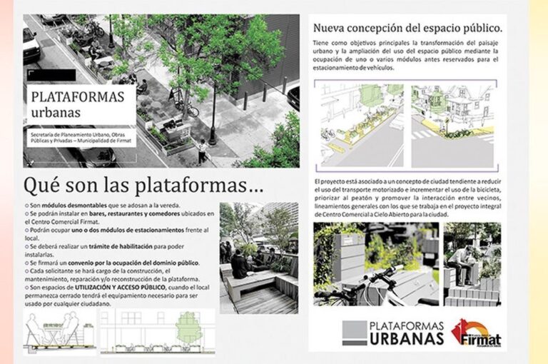 Las plataformas urbanas serán espacios de utilización y acceso público