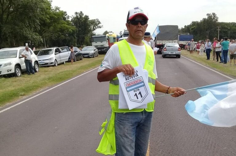 La movilización -aquí