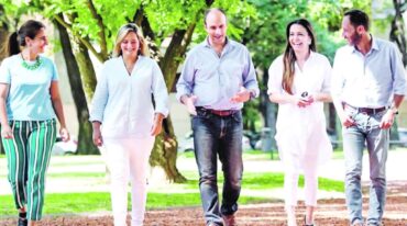 El precandidato recibió el apoyo explícito de las autoridades de la Coalición Cívica. Prensa Corral
