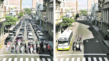 Menos autos en la calle. Un colectivo puede trasladar 60 pasajeros