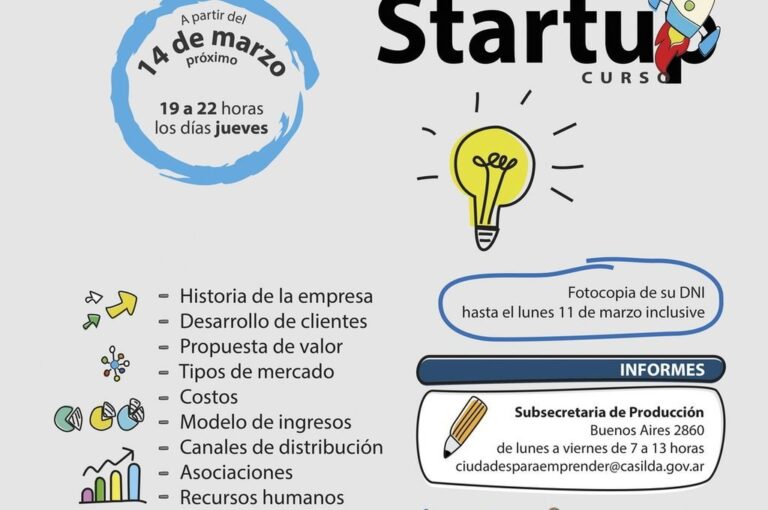 La capacitación comenzará el jueves 14 próximo. Gentileza: prensa Municipalidad de Casilda.