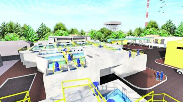 Proyecto. Las nuevas instalaciones se van a construir al lado de las piletas de Assa en la planta de barrio Candioti. Gentileza: Aguas Santafesinas (Assa).