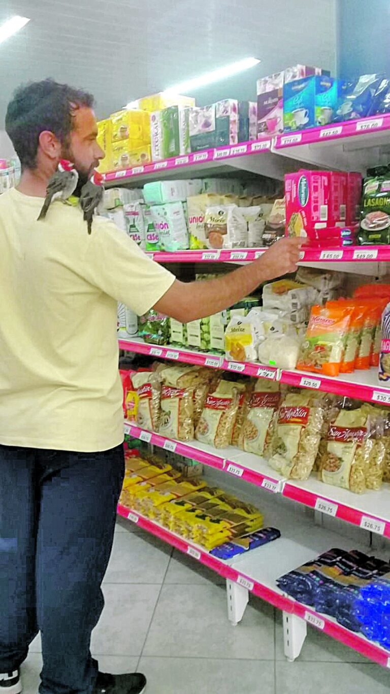 Joni haciendo las compras junto a Loquito y Viejito.