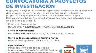 Los beneficiarios deberán satisfacer la condición de pyme. Gentileza: prensa Municipalidad de Casilda.
