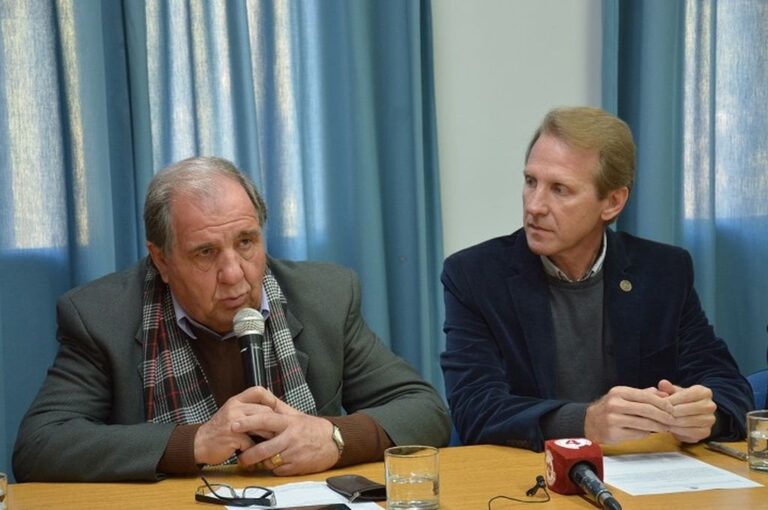 El ministro Morini estuvo presente en Sunchales junto al intendente. Gentileza: prensa Municipalidad de Sunchales.