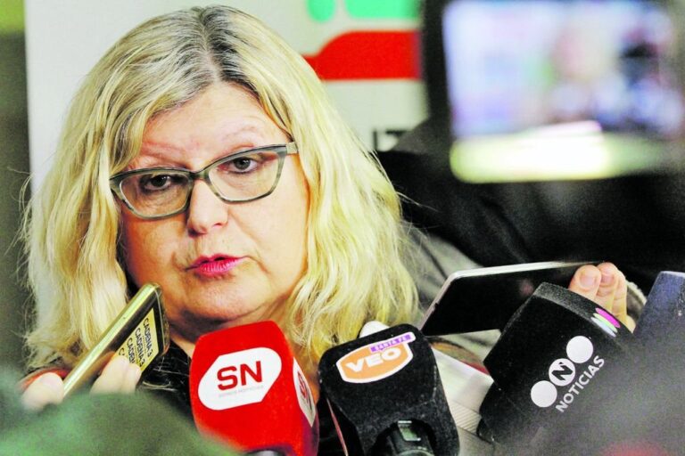 La ministra Balagué habló con la prensa. Archivo.