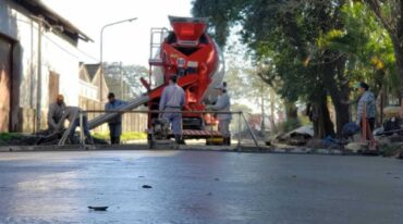 La Municipalidad de Reconquista lleva adelante un plan de pavimentación de 22 cuadras. Gentileza: prensa Municipalidad de Reconquista.