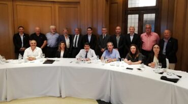Los presidentes de las instituciones que conforman el Consejo de Entidades Empresarias y de la Producción de Santa Fe