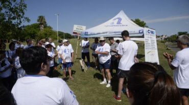 Pacientes con EPOC protagonizaron la caminata organizada por Centro Privado de Medicina Respiratoria de la ciudad de Paraná. Sergio Ruíz