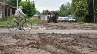 Lodazal. Las calles quedaron intransitables