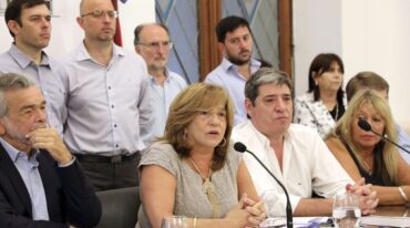 Conferencia de prensa de Silvina Frana. Gentileza: prensa Gobierno de Santa Fe.