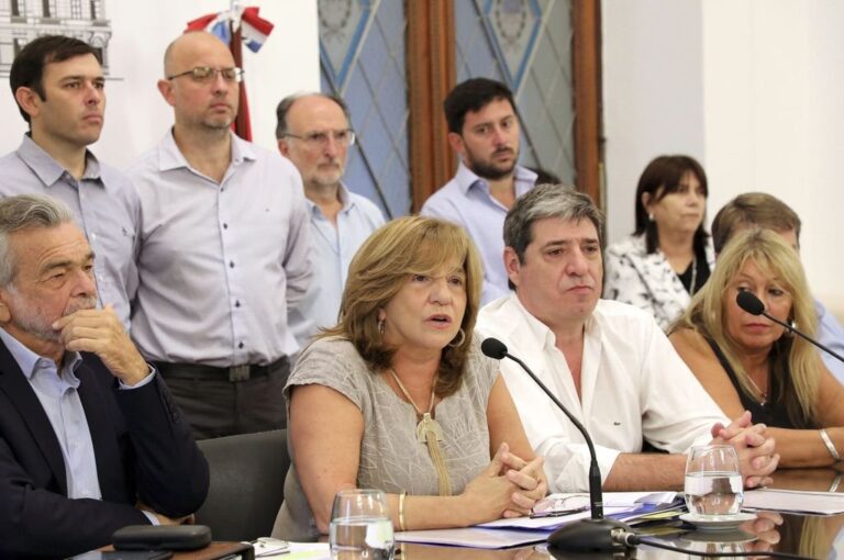 Conferencia de prensa de Silvina Frana. Gentileza: prensa Gobierno de Santa Fe.