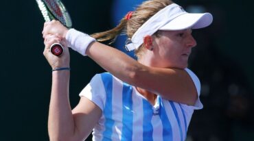 Nadia Podoroska ganó sus dos puntos para ganar la primera serie frente a México. Gentileza: prensa Fed Cup.