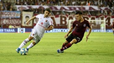 Sebastián Palacios marcó el gol rojinegro en el Gran Buenos Aires. Gentileza.
