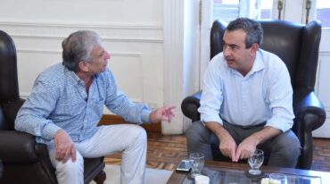 Maiocco y Javkin se reunieron en Rosario. Gentileza: prensa Municipalidad de Rosario.