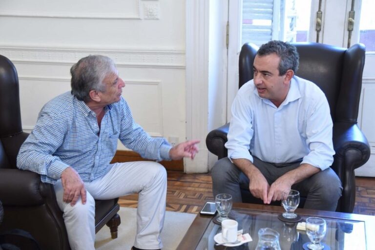 Maiocco y Javkin se reunieron en Rosario. Gentileza: prensa Municipalidad de Rosario.