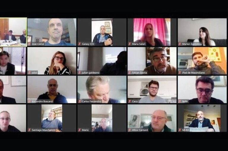 La reunión virtual contó con la presencia de los grandes referentes del radicalismo provincial. Gentileza.