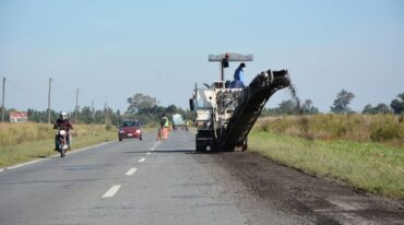 Los trabajos de recuperación y mantenimiento de la calzada evolucionan en diversos puntos del corredor. Gentileza: prensa Vialidad Nacional.
