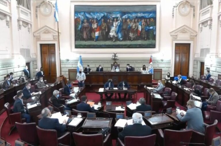 Los senadores sesionaron en la cámara de diputados