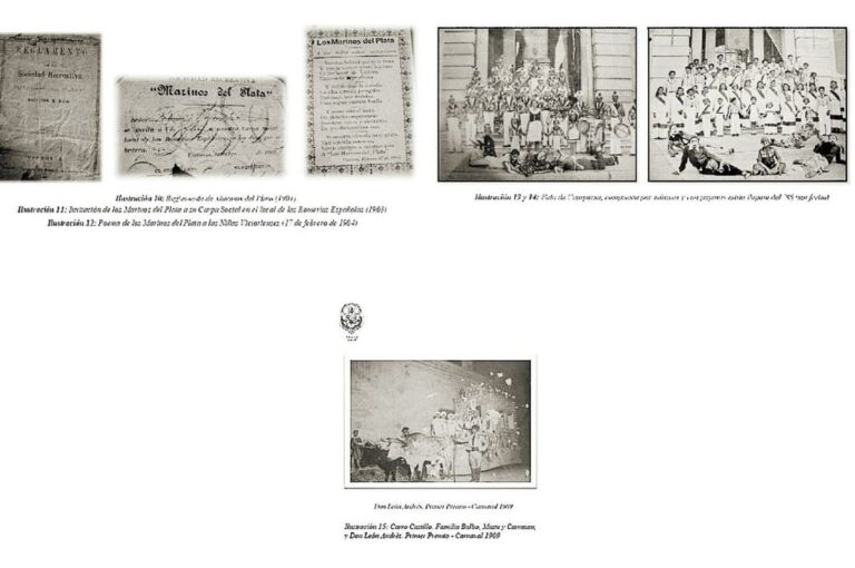 Postales de los carnavales victorienses que ilustraron la tesis 'Cronología histórica de los carnavales de Victoria: 1868-2010'