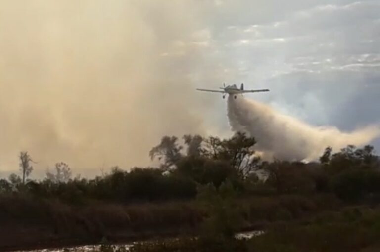 Material exclusivo de los operativos en el delta del Paraná -al cual accedió Mirador Provincial- que muestra cómo se combaten las llamas. Gentileza.