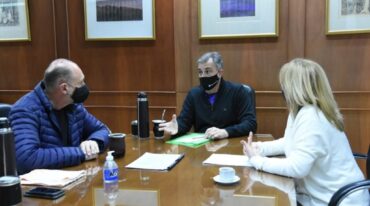 El gobernador Perotti visitó su ciudad natal y se reunión con el intendente Castellano. Gentileza: prensa Municipalidad de Rafaela.