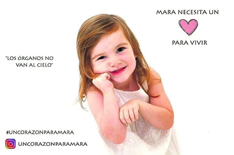 La hermosa Mara con su simpatía e inocencia a la espera del ángel donante.