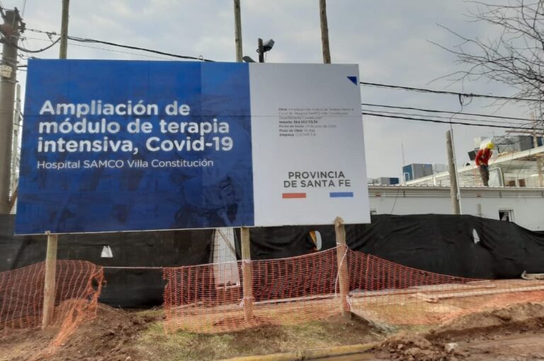 La obra consta de dos módulos de terapia intensiva anexo al Hospital Dr. Juan E. Milich de Villa Constitución