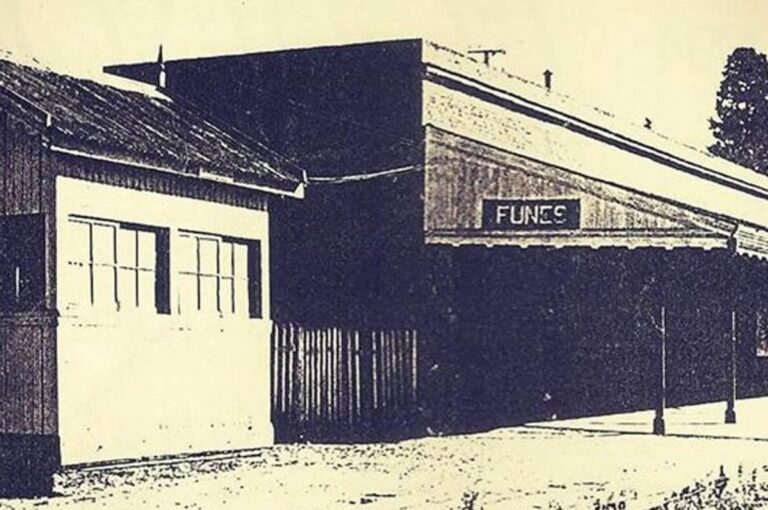 Según pasan los años. La estación de trenes de Funes. Archivo.
