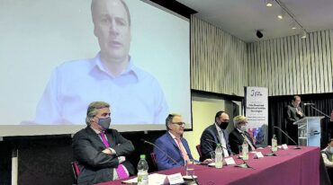 Bordet fue uno de los expositores durante las jornadas de lanzamiento del polo tecnológico de Santo Grande.