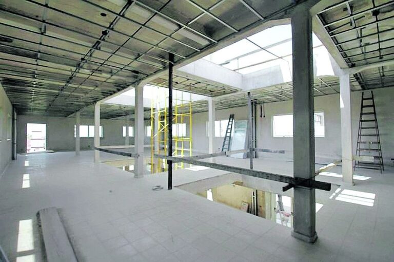Así están las obras hoy en el Centro Cultural.