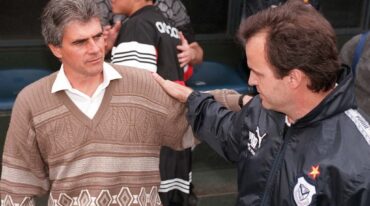 Mario Zanabria y Marcelo Bielsa