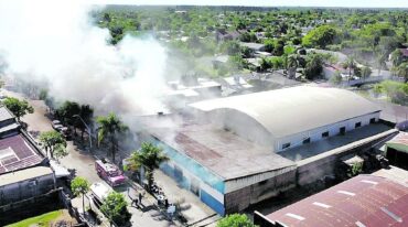 Las instalaciones del Club Juventud mientras transcurría el hecho.