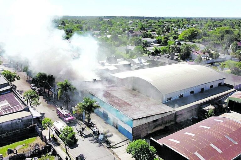 Las instalaciones del Club Juventud mientras transcurría el hecho.